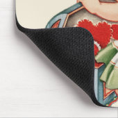 Hart Meisje Kind Retro Schattigee Kinderen Muismat (Hoek)