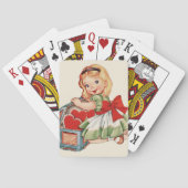 Hart Meisje Kind Retro Schattigee Kinderen Pokerkaarten (Achterkant)