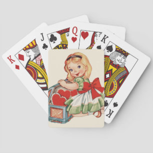 Hart Meisje Kind Retro Schattigee Kinderen Pokerkaarten
