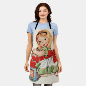 Hart Meisje Kind Retro Schattigee Kinderen Schort (Gedragen)