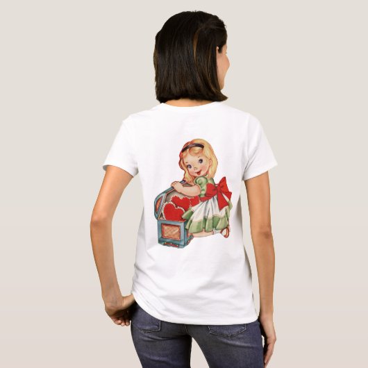 Hart Meisje Kind Retro Schattigee Kinderen T-shirt (Achterkant volledig)