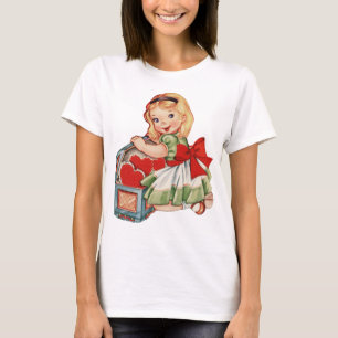 Hart Meisje Kind Retro Schattigee Kinderen T-shirt
