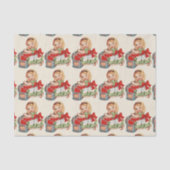 Hart Meisje Kind Retro Schattigee Kinderen Tissuepapier (Voorkant)