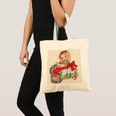 Hart Meisje Kind Retro Schattigee Kinderen Tote Bag (Voorkant (product))