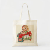 Hart Meisje Kind Retro Schattigee Kinderen Tote Bag (Voorkant)