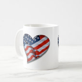 Hart met Amerikaanse vlag Koffiemok (Voorkant links)