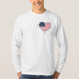 Hart met Amerikaanse Vlag - Patriottisch USA Liefd T-shirt