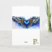 Hart met Angel Wings Kaart (Achterkant)