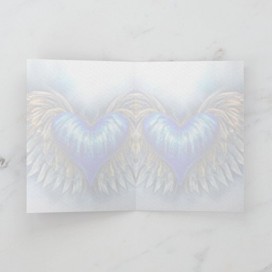 Hart met Angel Wings Kaart (Binnen)