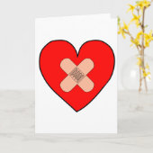 Hart met bandhulpmiddelen kaart (Gele Bloem)