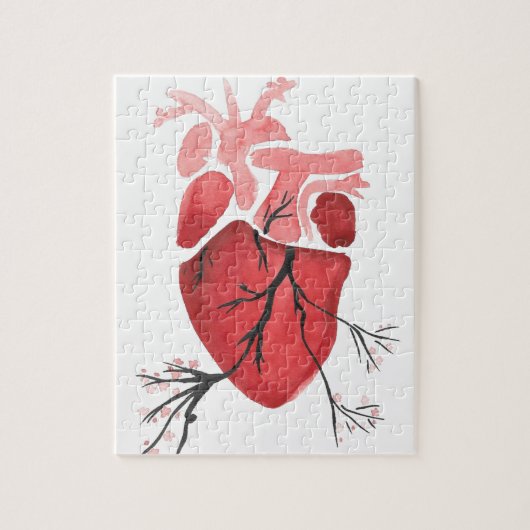 Hart met bijkantoren legpuzzel (Verticaal)