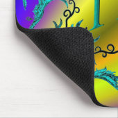 Hart met bloem en vlinder, ik hou van je muismat (Hoek)