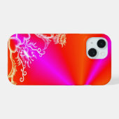 Hart met Bloem en Vlinder iPhone 15 Case (Achterkant horizontaal)
