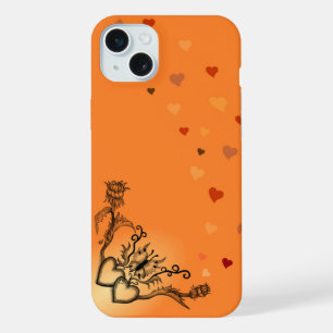Hart met Bloem en Vlinder iPhone 15 Plus Case