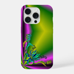 Hart met Bloem en Vlinder iPhone 15 Pro Hoesje