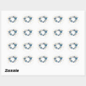 Hart met Butterflies Morpho Ronde Sticker (Vel)