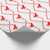 Hart met cupido cadeau voor jou cadeaupapier (Hoek)