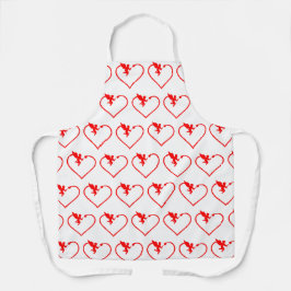 Hart met cupido cadeau voor jou schort