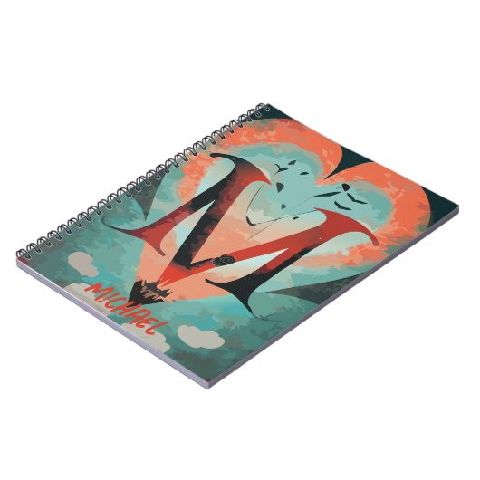 Hart met de letter M Notitieboek (Linkerzijde)