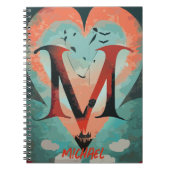 Hart met de letter M Notitieboek (Voorkant)