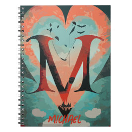 Hart met de letter M Notitieboek
