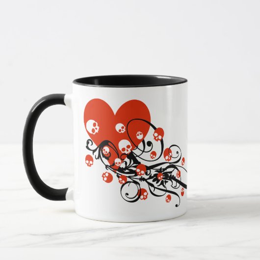 Hart met de Mok van Skulls en Swirls (Links)