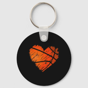 Hart met distressed schets sleutelhanger
