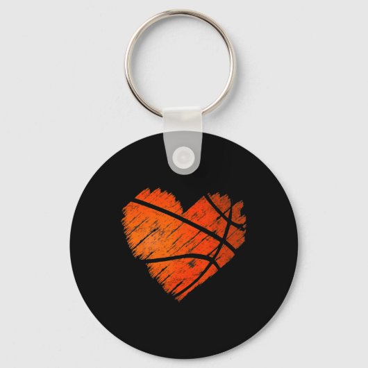 Hart met distressed schets sleutelhanger (Voorkant)