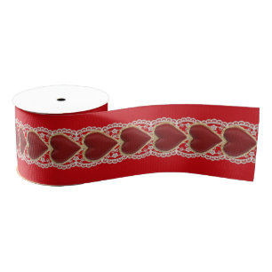 Hart met een kant grosgrain lint