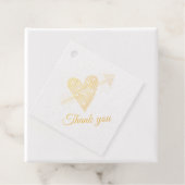 Hart met een pijl bedankjes labels (Met doos)