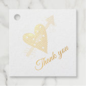 Hart met een pijl bedankjes labels (Voorkant)