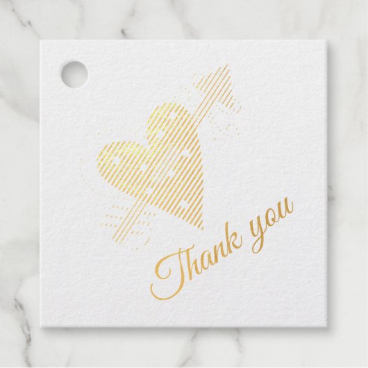 Hart met een pijl bedankjes labels (Voorkant)