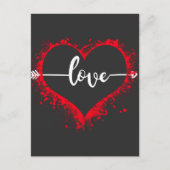 Hart met een pijl in de vorm van liefde briefkaart (Voorkant)