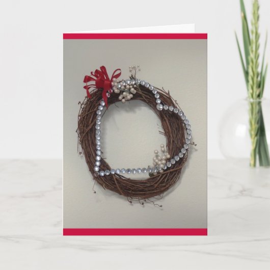 Hart met gemmen feestdagen kaart (Voorkant)