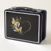 Hart met gouden vlinders (Achterkant)