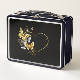 Hart met gouden vlinders
