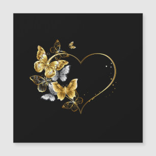 Hart met gouden vlinders