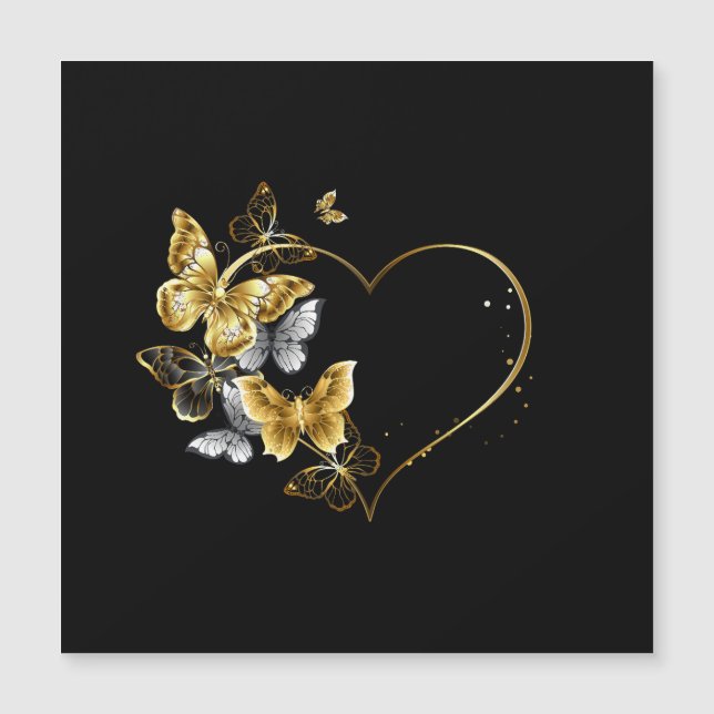 Hart met gouden vlinders (Voorkant)