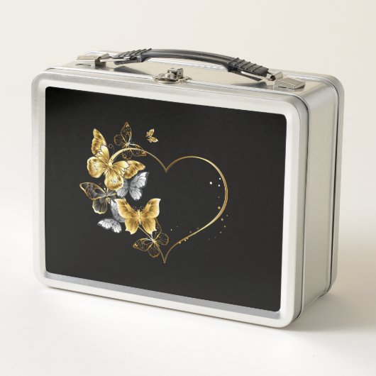 Hart met gouden vlinders (Voorkant)