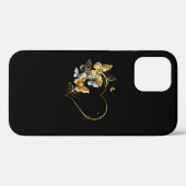Hart met gouden vlinders Case-Mate iPhone case (Achterkant (horizontaal))