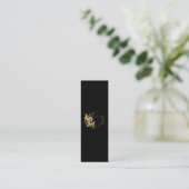 Hart met gouden vlinders contactkaartje (Staand voorkant)