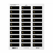 Hart met gouden vlinders etiket (Full Sheet)