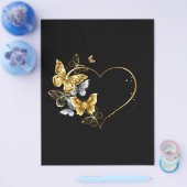 Hart met gouden vlinders flyer (Enkel)