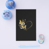 Hart met gouden vlinders flyer (Enkel)