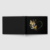 Hart met gouden vlinders gastenboek (Volledig)