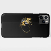 Hart met gouden vlinders iPhone hoesje (Achterkant horizontaal)