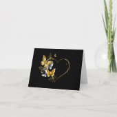 Hart met gouden vlinders kaart (Voorkant)