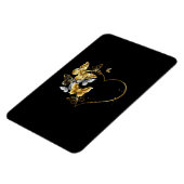 Hart met gouden vlinders magneet (Linkerzijde)