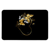 Hart met gouden vlinders magneet (Horizontaal)