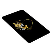Hart met gouden vlinders magneet (Rechterzijde)